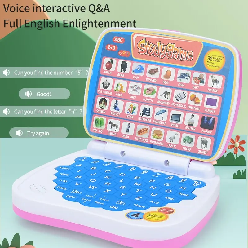 Kids Educational Computer - لعبة كمبيوتر محمول صغيرة لتعليم اللغة