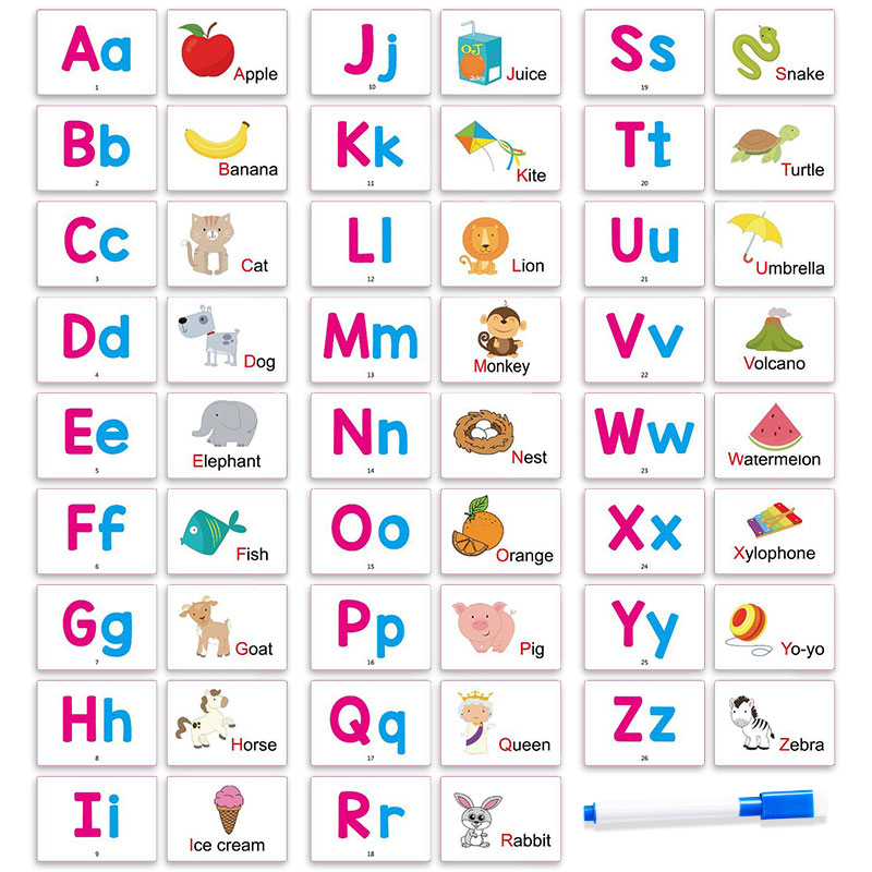 Abc Kids Early Education - 27 بطاقة تعليمية للأحرف الأولى من