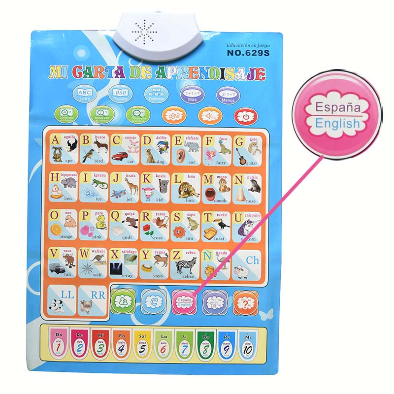 Kids Educational Computer - اللغة الإنجليزية الإسبانية Phonic الرسم البياني