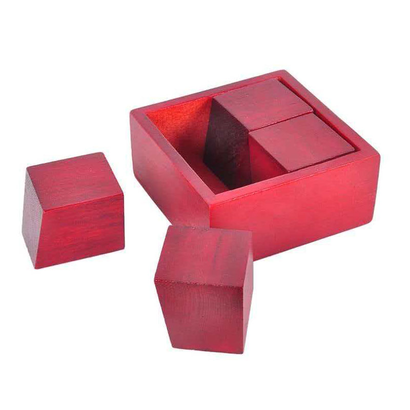 Brain Teaser Cube - صندوق ألغاز خشبي غير ممكن حلاؤه،