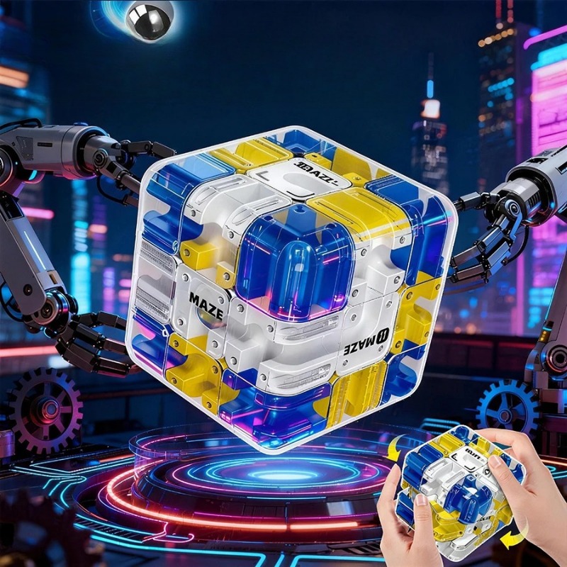Brain Teaser Cube - 1-10 قطع مكعب ألغاز متاهة ثلاثي