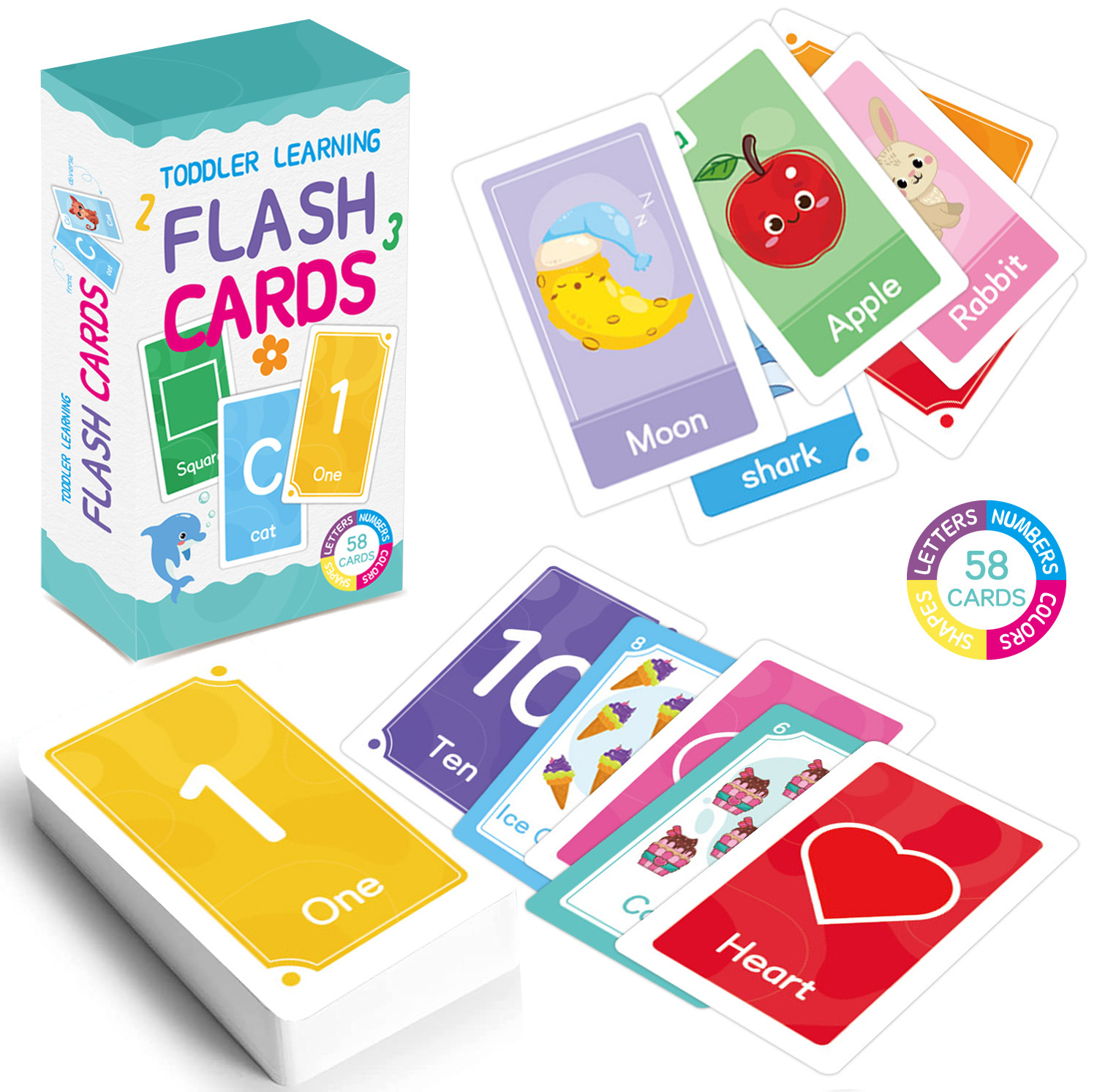 58 قطعة ABC الأبجدية البطاقات  - مراجعة Kids Education Gift وسعره
