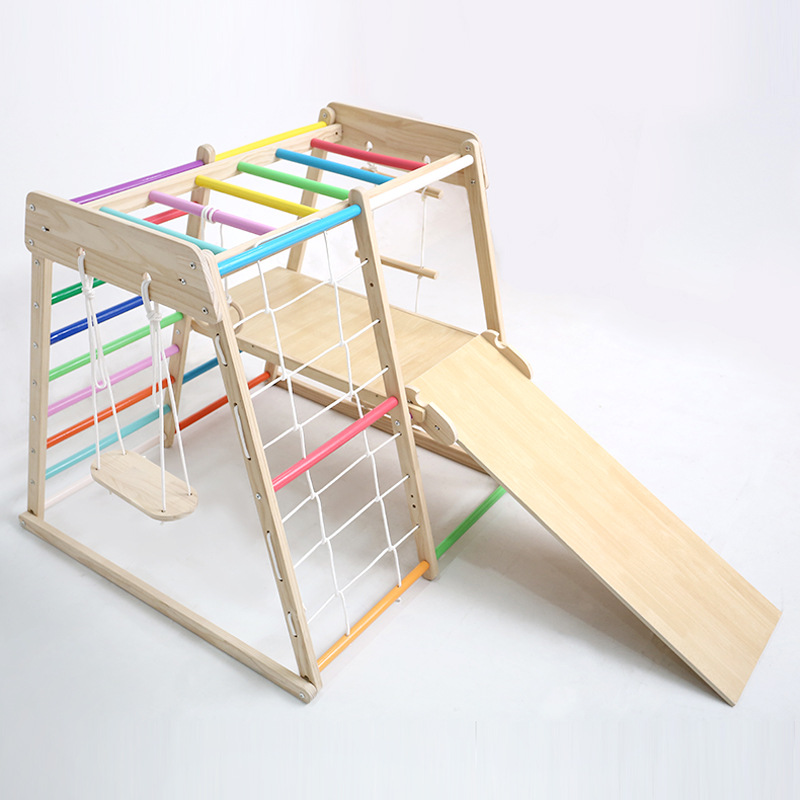 إطار تسلق خشبي للأطفال مع زحلي - مراجعة Kids Education Park وسعره