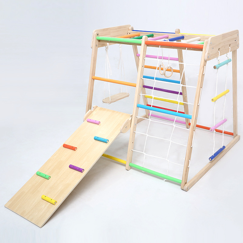 إطار تسلق خشبي للأطفال مع زحلي - مراجعة Kids Education Park وسعره