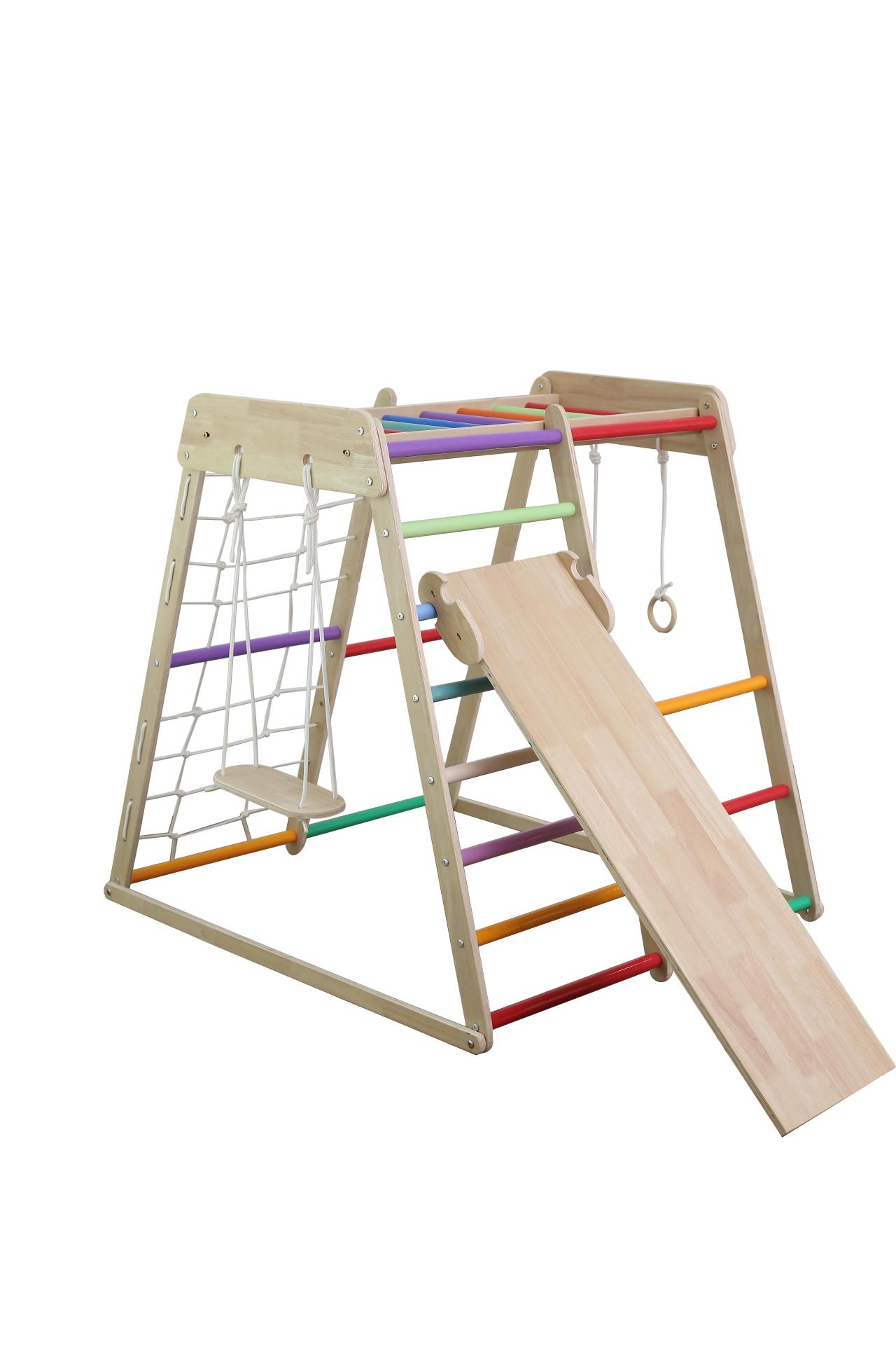 إطار تسلق خشبي للأطفال مع زحلي - مراجعة Kids Education Park وسعره