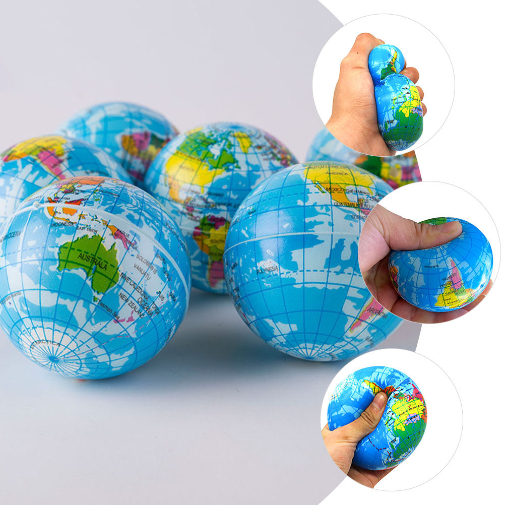 6 قطع من كرات الضغط المرنة للأ - مراجعة Educational Globe For Kids وسعره