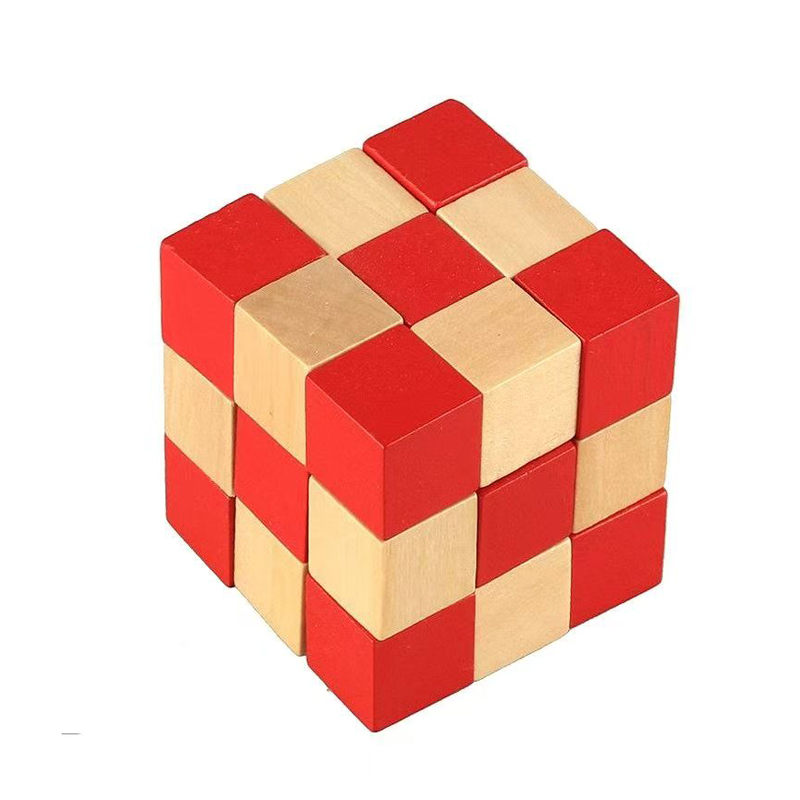 خشبية ثعبان مكعب لغز الذكاء ال - مراجعة Brain Teaser Cube وسعره