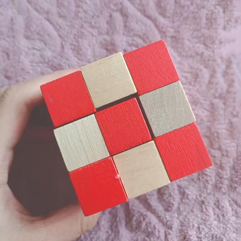 خشبية ثعبان مكعب لغز الذكاء ال - مراجعة Brain Teaser Cube وسعره