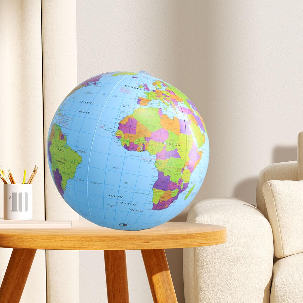 12/16 بوصة نفخ غلوب كرة الشاطئ - مراجعة Educational Globe For Kids وسعره