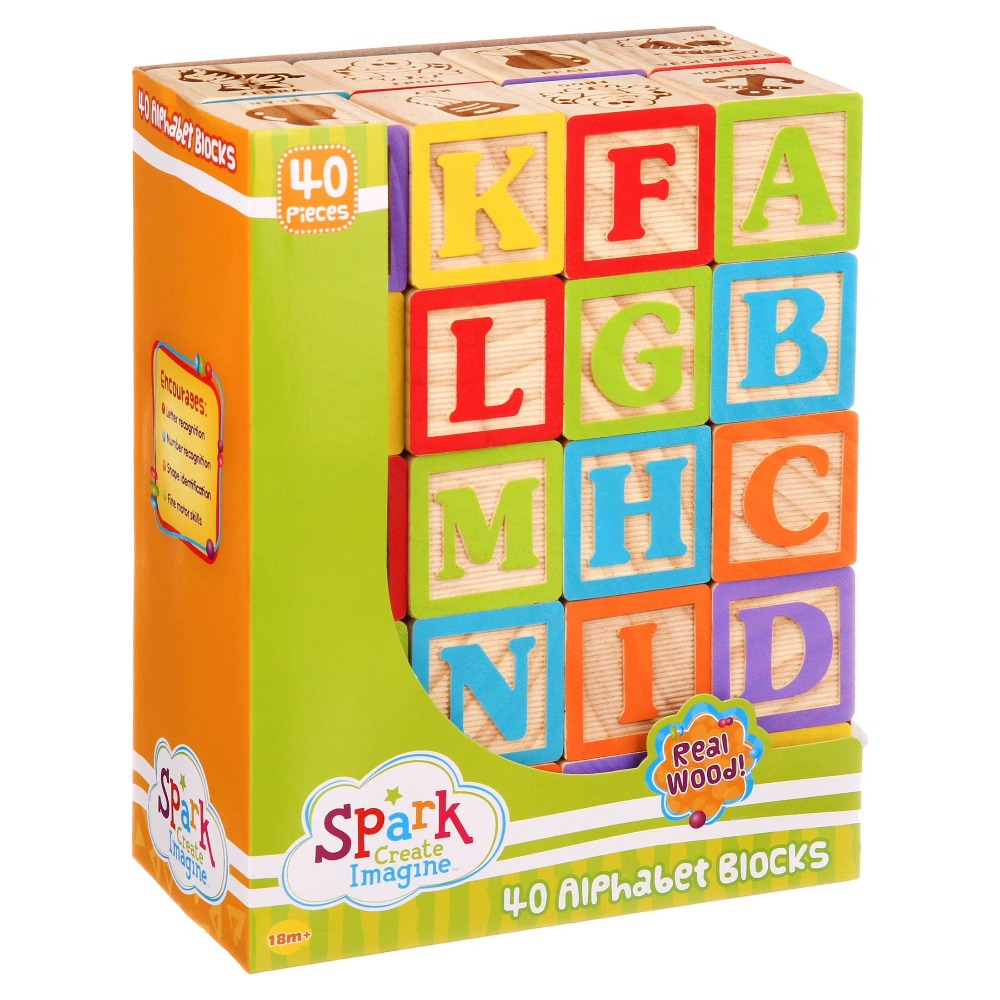 مجموعة مكعبات خشبية ABC من 40  - مراجعة Abc Kids Early Education وسعره
